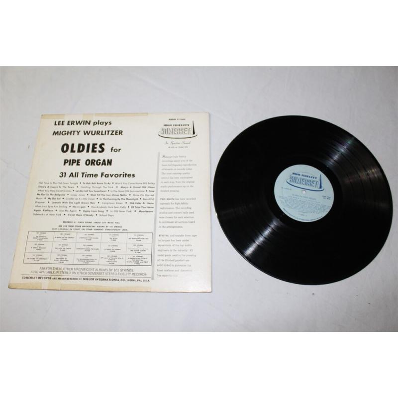 Lee Erwin Oldies For Pipe Organ P-12600 Vinyl LP, Album, Mono