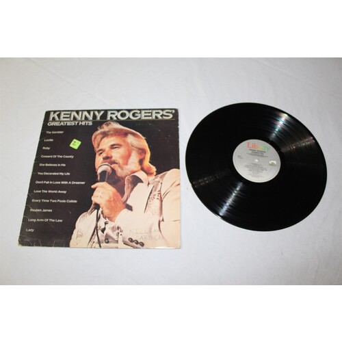 Kenny Rogers Greatest Hits LOO 1072, L00-1072 Vinyl LP, Comp