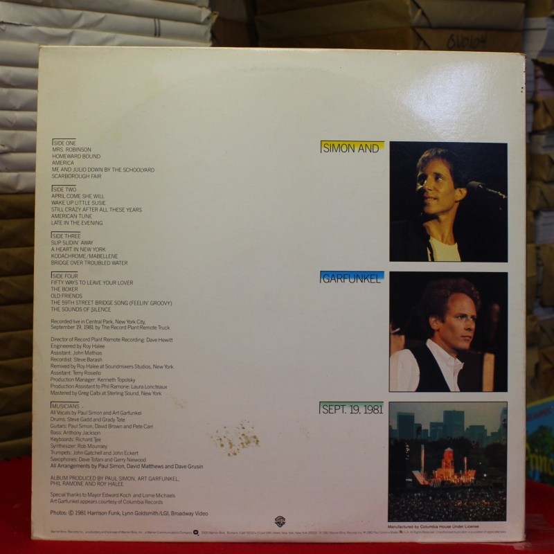 Simon & Garfunkel The Concert In Central Park 2BSK 3654 Vinyl Vinyl 59-055