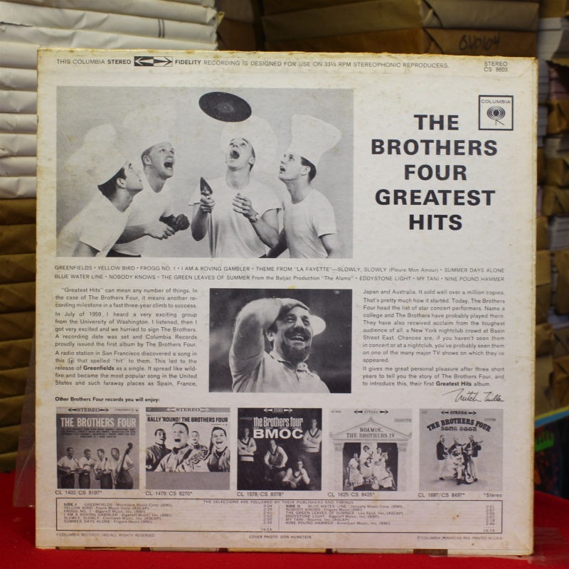 The Brothers Four Greatest Hits CS 8603 Vinyl Vinyl 59-057