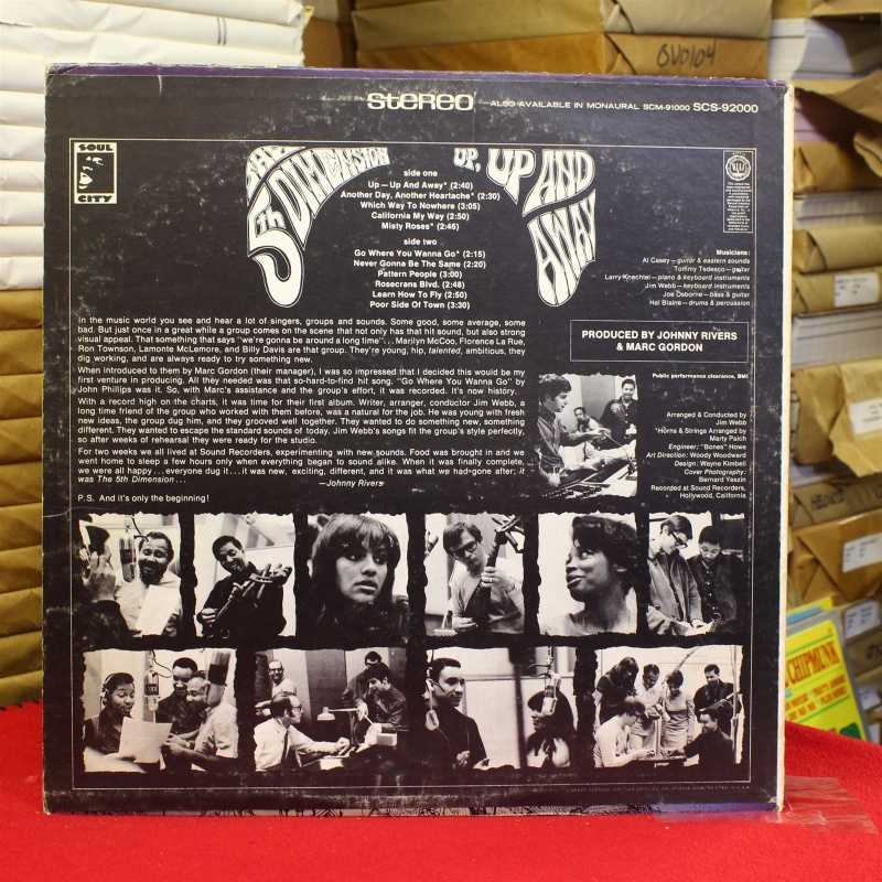 The Fifth Dimension Up, Up And Away SCS-92000 Vinyl Vinyl 59-070