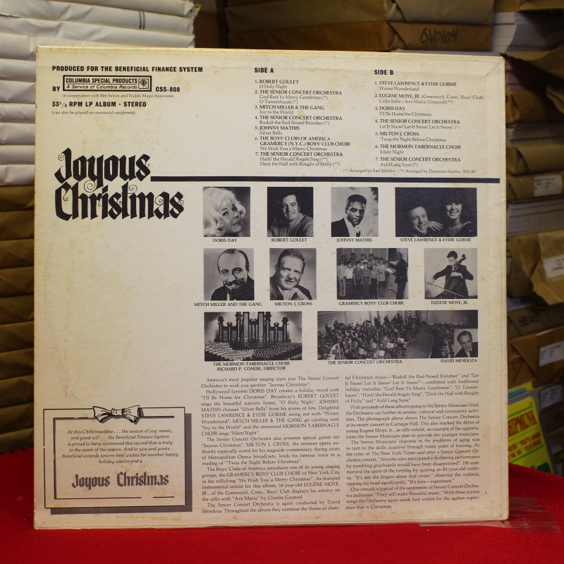 Various Joyous Christmas - Volume 2 CSS 808 Vinyl Vinyl 59-074