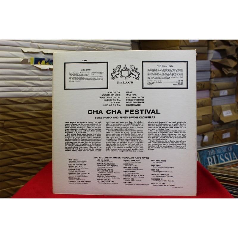 Perez Prado And His Orchestra; Pepito Pavon Orchestra Cha-Cha Festival M 647 Vin