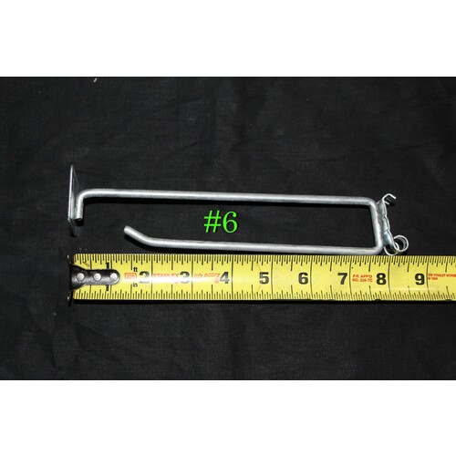 Lot of 89 Heavy Duty 6" Curl Back Scanning Hook With Label Holder #6