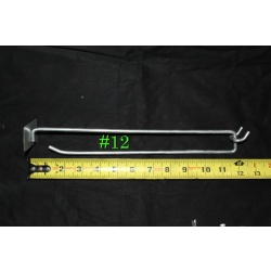 Lot of 100 Heavy Duty 10" Pegboard Scanning Hook With Label Holder #12