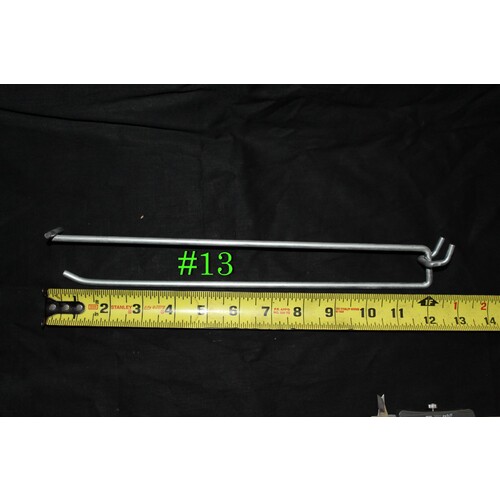 Lot of 25 Heavy Duty 11" Pegboard Flip Scan Hook #13