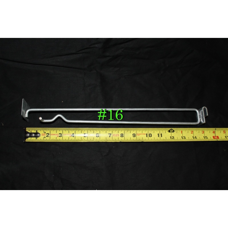 Lot of 6 Heavy Duty 13" Cross Bar Saddle Mount Scanning Hook w/ Label Holder #16