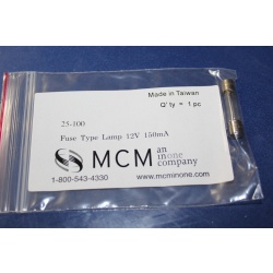 12V 150mA Fuse Type Lamp - MCM 25-100