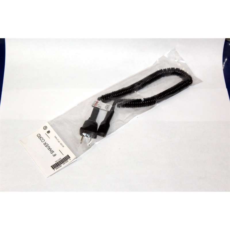 6 Power Cord, .4A 125V TPT 27AWG Fits Electric Shavers and Electric Razors