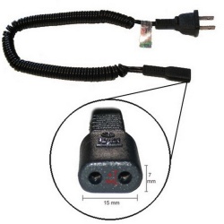 6 Power Cord, .4A 125V TPT 27AWG Fits Electric Shavers and Electric Razors