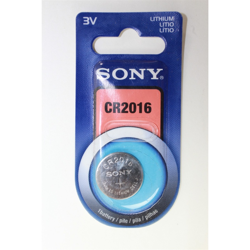 Sony CR2016 85mAh 3V Lithium (LiMnO2) Coin Cell Watch Battery 