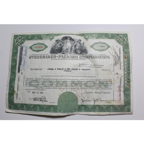 1959 Studebaker-Packard Corporation Stock Certificate 10 Shares P075231