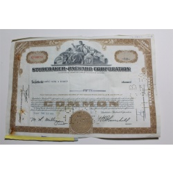 1959 Studebaker-Packard Corporation Stock Certificate 50 Shares Y0168016