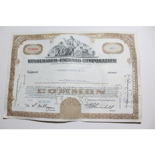 1959 Studebaker-Packard Corporation Stock Certificate 24 Shares Y0192495