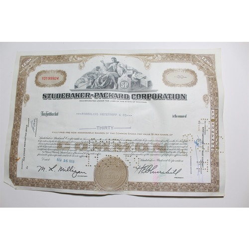 1959 Studebaker-Packard Corporation Stock Certificate 30 Shares Y0199924