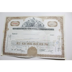 1959 Studebaker-Packard Corporation Stock Certificate 50 Shares Y0199944