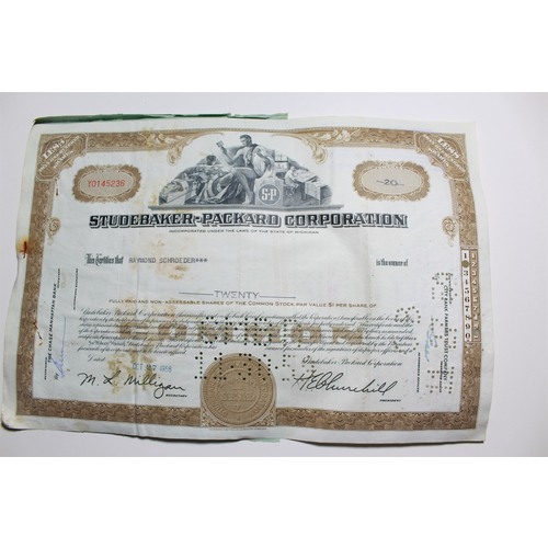 1959 Studebaker-Packard Corporation Stock Certificate 20 Shares Y0145236