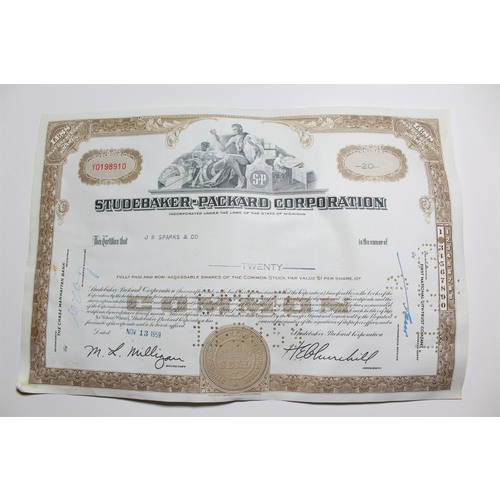1959 Studebaker-Packard Corporation Stock Certificate 20 Shares Y0198910