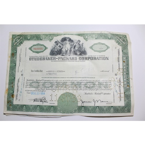 1959 Studebaker-Packard Corporation Stock Certificate 20 Shares Y035775