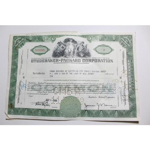 1959 Studebaker-Packard Corporation Stock Certificate 10 Shares Y074529