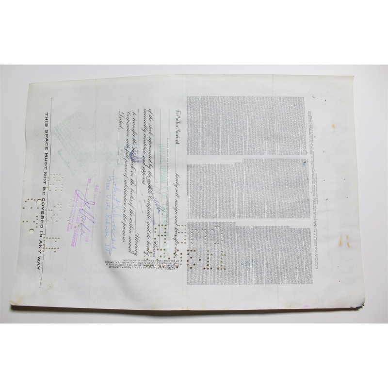 1959 Studebaker-Packard Corporation Stock Certificate 50 Shares Y0187917