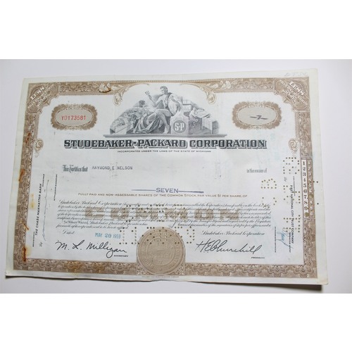 1959 Studebaker-Packard Corporation Stock Certificate 7 Shares Y0173581