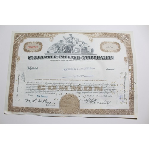 1959 Studebaker-Packard Corporation Stock Certificate 20 Shares Y0202531