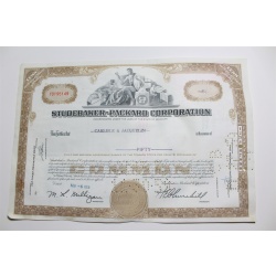 1959 Studebaker-Packard Corporation Stock Certificate 50 Shares Y0195149