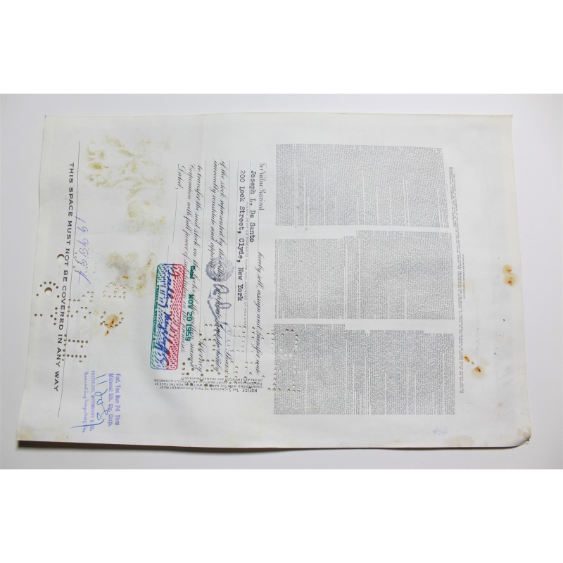 1959 Studebaker-Packard Corporation Stock Certificate 15 Shares Y0200057