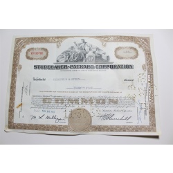 1959 Studebaker-Packard Corporation Stock Certificate 35 Shares Y0199786