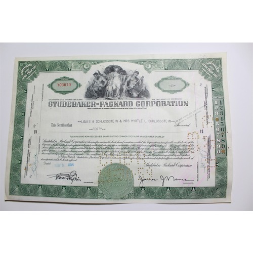 1959 Studebaker-Packard Corporation Stock Certificate 40 Shares Y03070