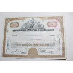 1959 Studebaker-Packard Corporation Stock Certificate 20 Shares Y0179094
