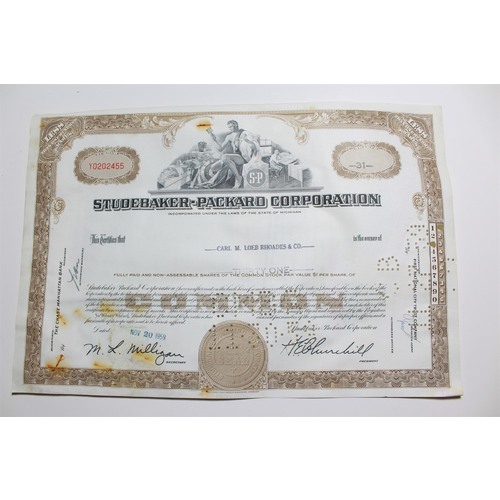 1959 Studebaker-Packard Corporation Stock Certificate 31 Shares Y0202455