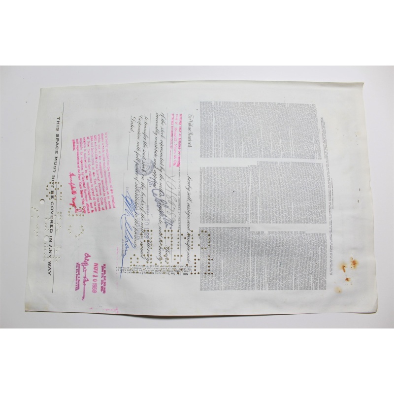 1959 Studebaker-Packard Corporation Stock Certificate 4 Shares Y0196210