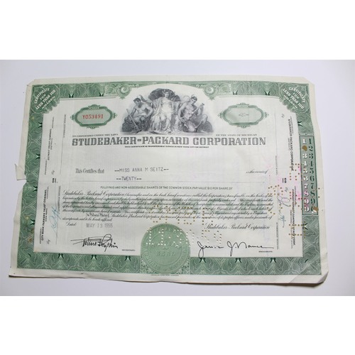 1959 Studebaker-Packard Corporation Stock Certificate 20 Shares Y053491