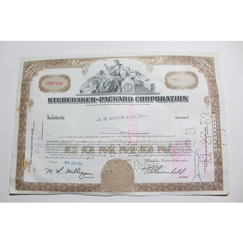 1959 Studebaker-Packard Corporation Stock Certificate 10 Shares Y0201234