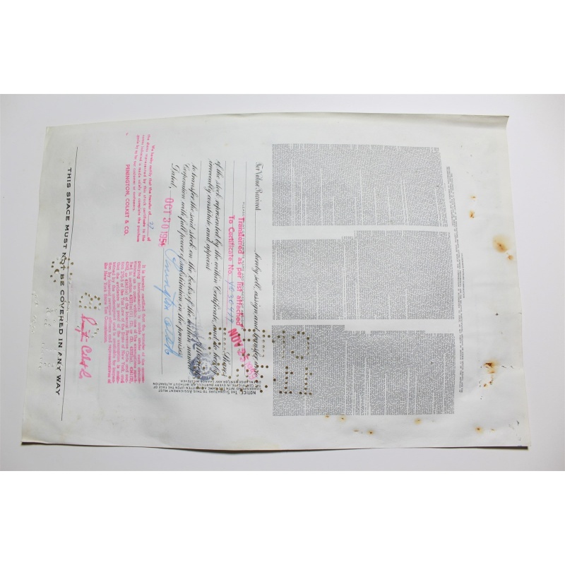 1959 Studebaker-Packard Corporation Stock Certificate 27 Shares Y0191818