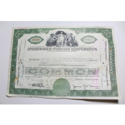 1959 Studebaker-Packard Corporation Stock Certificate 10 Shares Y030992