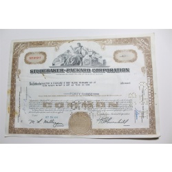 1959 Studebaker-Packard Corporation Stock Certificate 43 Shares Y0191911