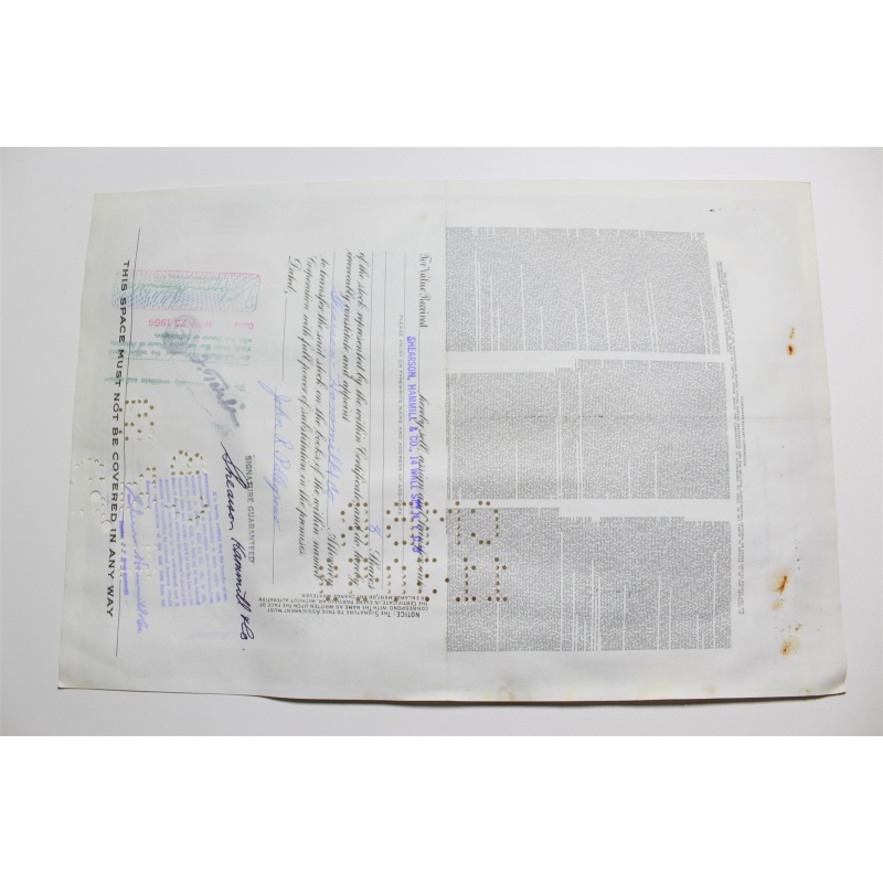 1959 Studebaker-Packard Corporation Stock Certificate 8 Shares Y0195741