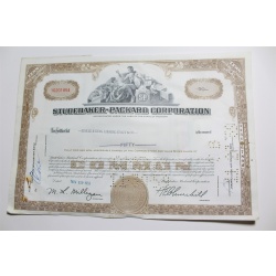 1959 Studebaker-Packard Corporation Stock Certificate 50 Shares Y0201854