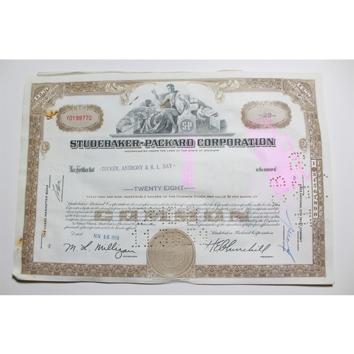 1959 Studebaker-Packard Corporation Stock Certificate 28 Shares Y0199770