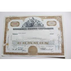 1959 Studebaker-Packard Corporation Stock Certificate 50 Shares Y0152640