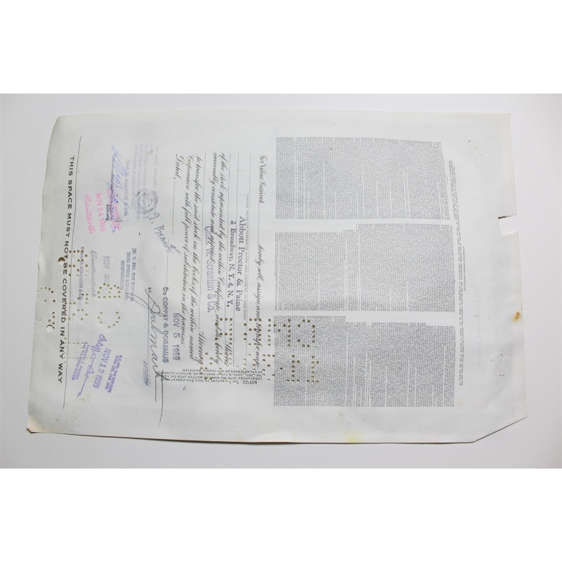 1959 Studebaker-Packard Corporation Stock Certificate 20 Shares Y0193663