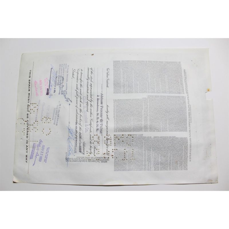 1959 Studebaker-Packard Corporation Stock Certificate 50 Shares Y0192746