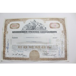 1959 Studebaker-Packard Corporation Stock Certificate 3 Shares Y0201147