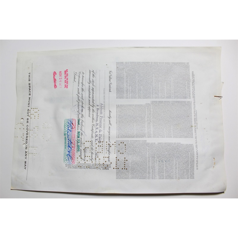 1959 Studebaker-Packard Corporation Stock Certificate 3 Shares Y0201147