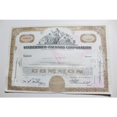 1959 Studebaker-Packard Corporation Stock Certificate 4 Shares Y0195196
