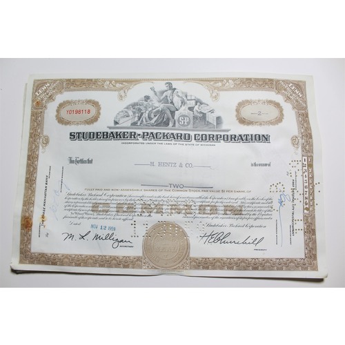 1959 Studebaker-Packard Corporation Stock Certificate 2 Shares Y0198118