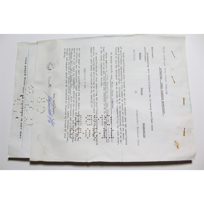 1959 Studebaker-Packard Corporation Stock Certificate 30 Shares Y0197531